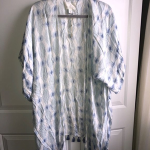 C.A.S.L.O.N Carlson Women's Blue Tie Dye Beach Cover up‎ one Size OSFM New